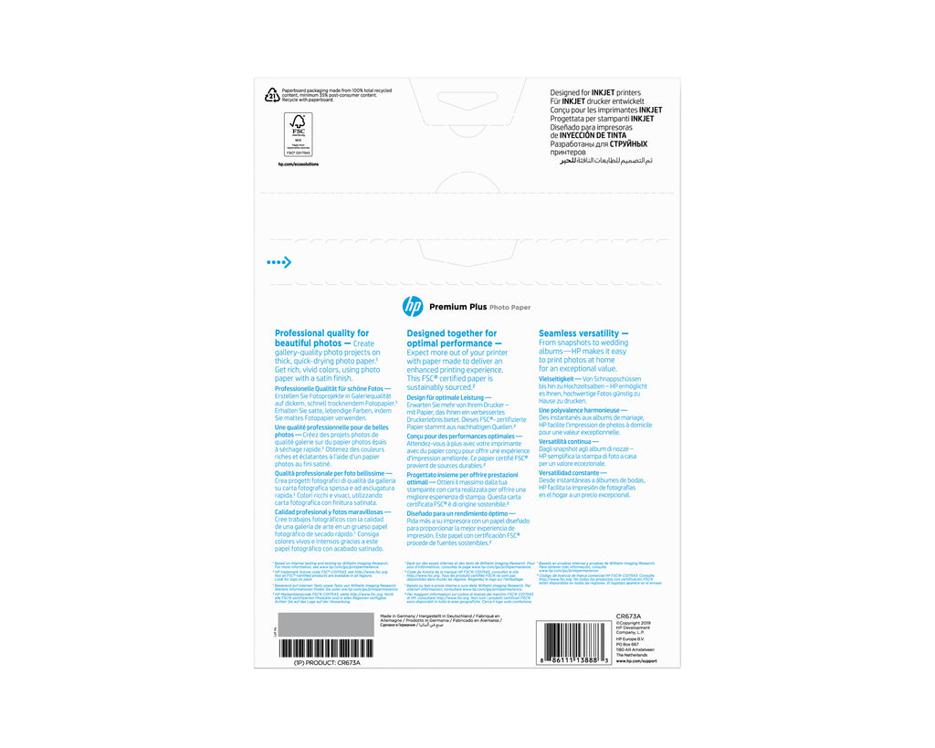 HP Premium Plus Semi-gloss Photo Paper-20 sht/A4/210 x 297 mm A3 Semi-brillo (8)