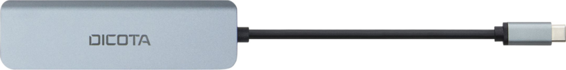 DICOTA D32061 hub de interfaz USB Type-C 10000 Mbit/s Plata (8)