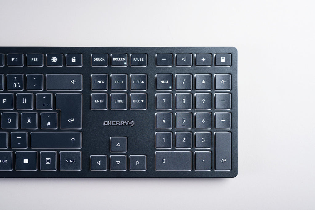 CHERRY KW 9100 SLIM teclado Universal RF Wireless + Bluetooth QWERTY Inglés del Reino Unido Negro (9)