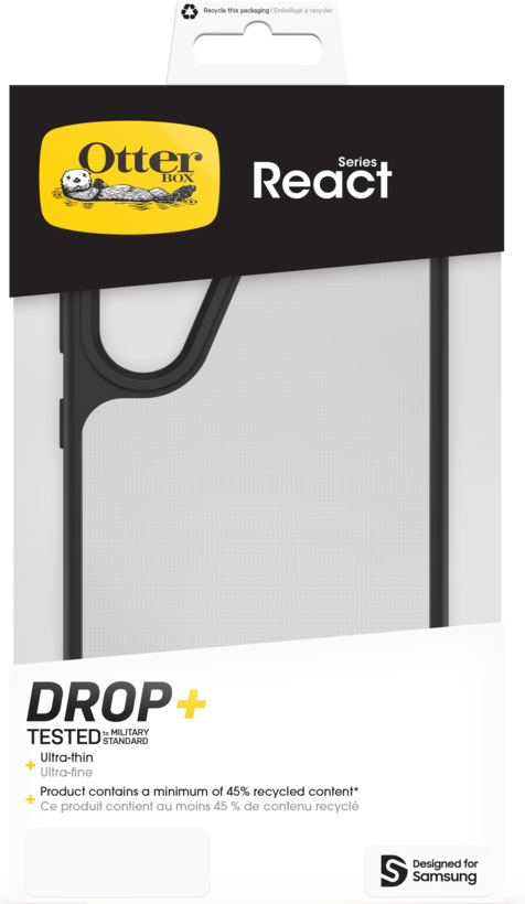 OtterBox React Galaxy A56 5G Black Crystal - clear/black (5)