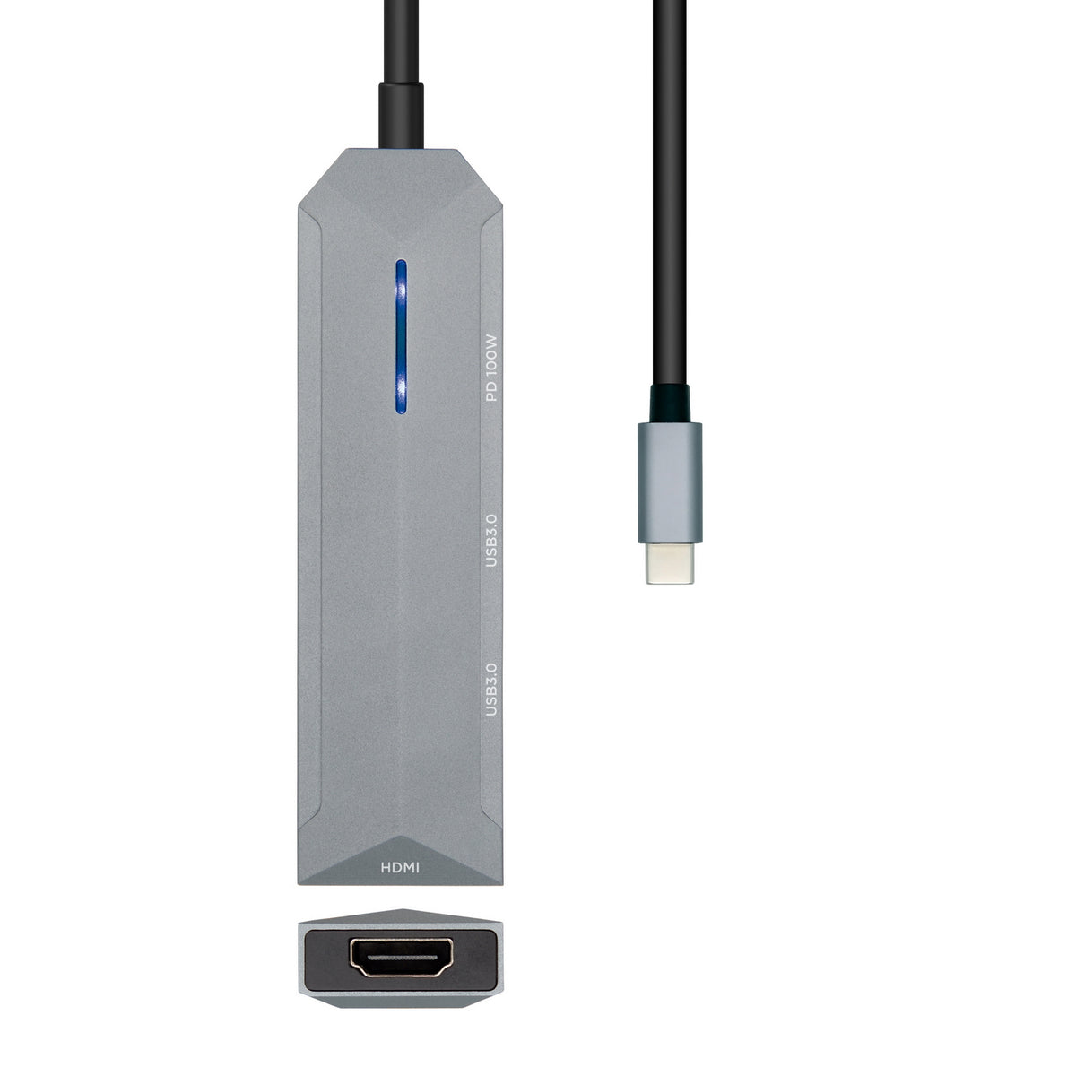 AISENS ASUC-4P002-GR base para portátil y replicador de puertos Alámbrico USB 3.2 Gen 1 (3.1 Gen 1) Type-C (3)