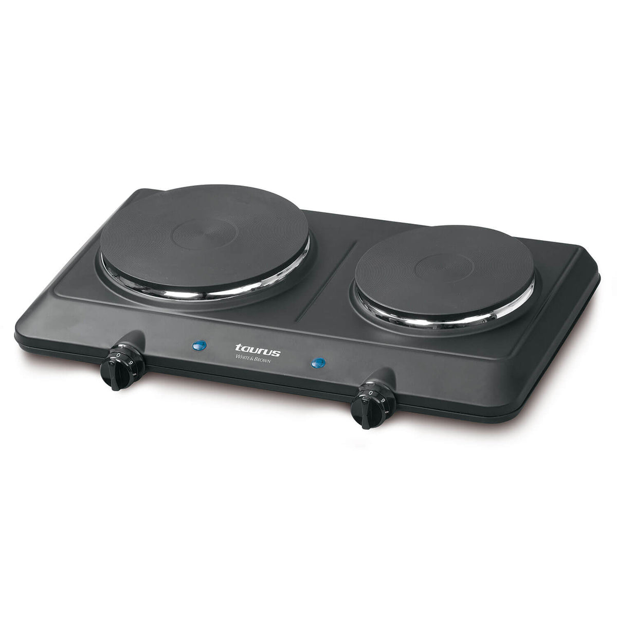 Taurus Volcano Duo negro, acero inoxidable, sobremesa 120 cm, placa sellada
