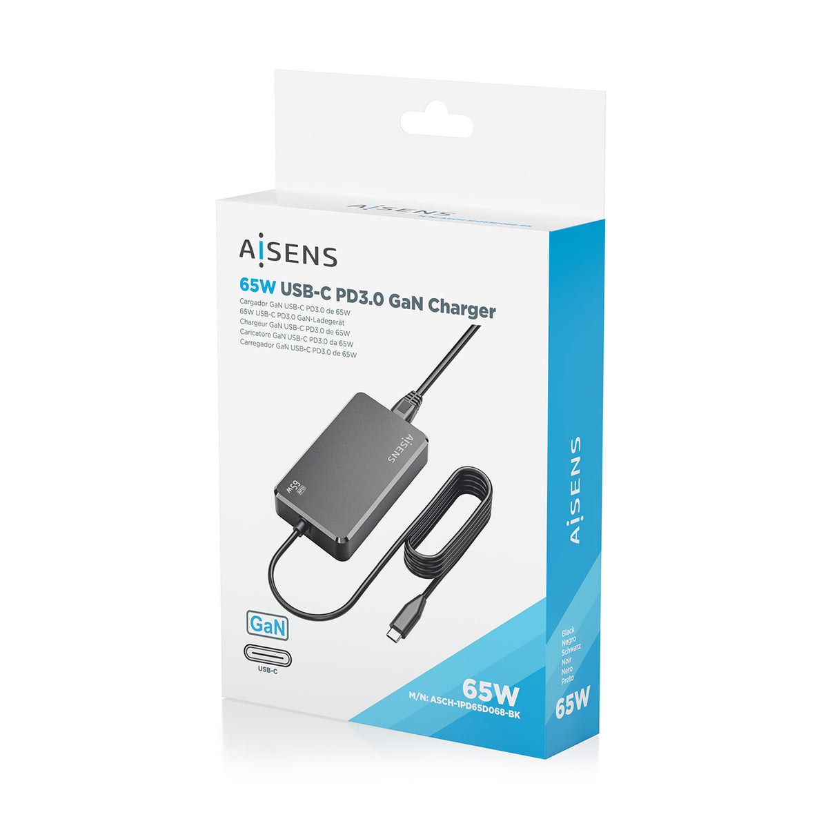AISENS ASCH-1PD65D068-BK adaptador e inversor de corriente Interior (8)