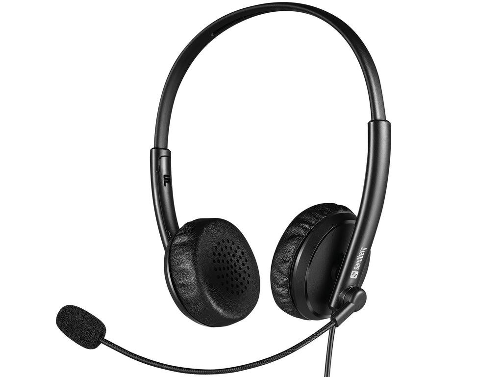 Sandberg 126-21 auricular y casco Auriculares Alámbrico Diadema Oficina/Centro de llamadas Negro (2)