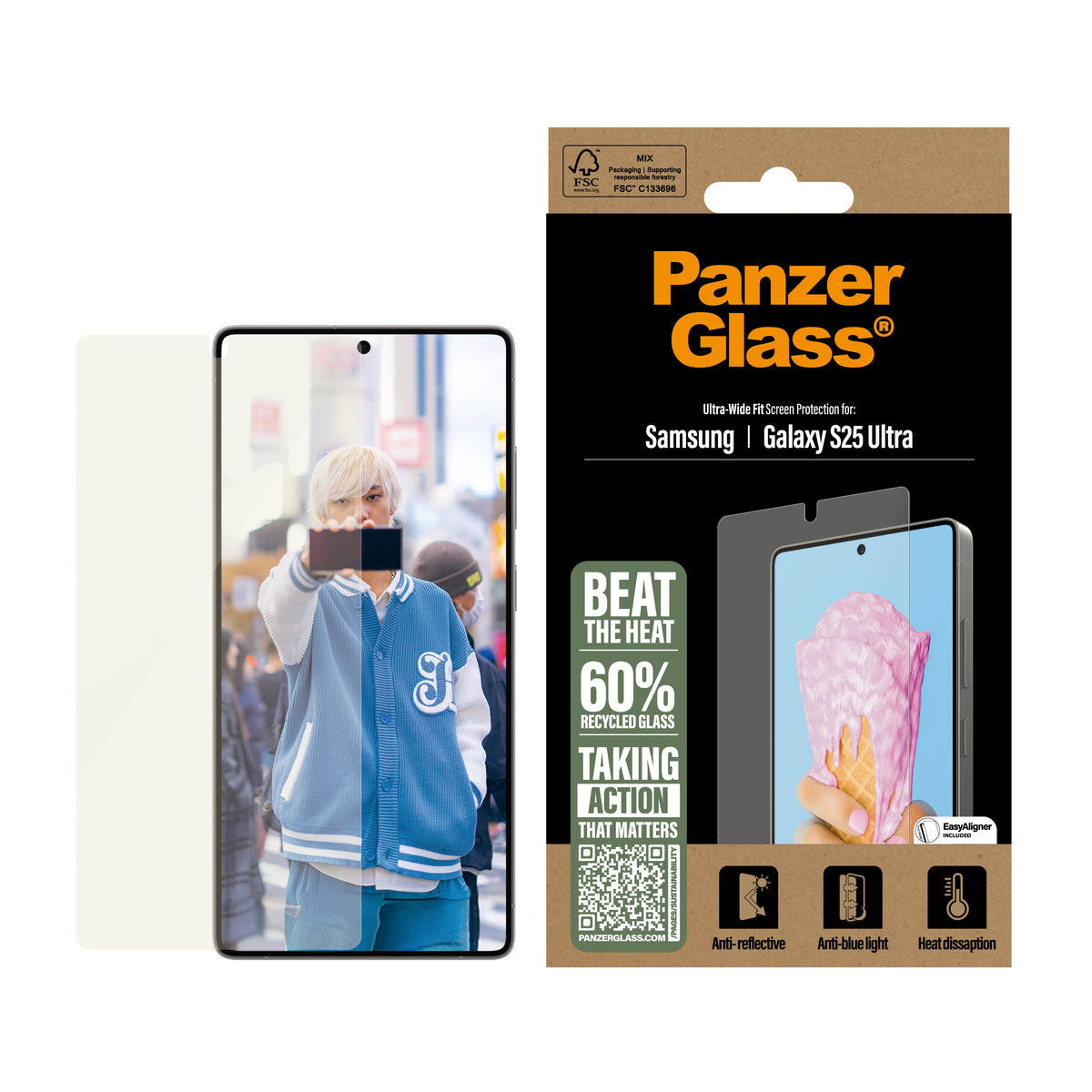 PanzerGlass ® All-in-One Screen Protector Samsung Galaxy S25 Ultra | Ultra Wide Fit Protector de pantalla 1 pieza(s) (2)