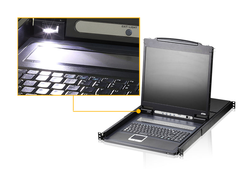 ATEN CL1308N consola de rack 48,3 cm (19") Negro 1U (3)