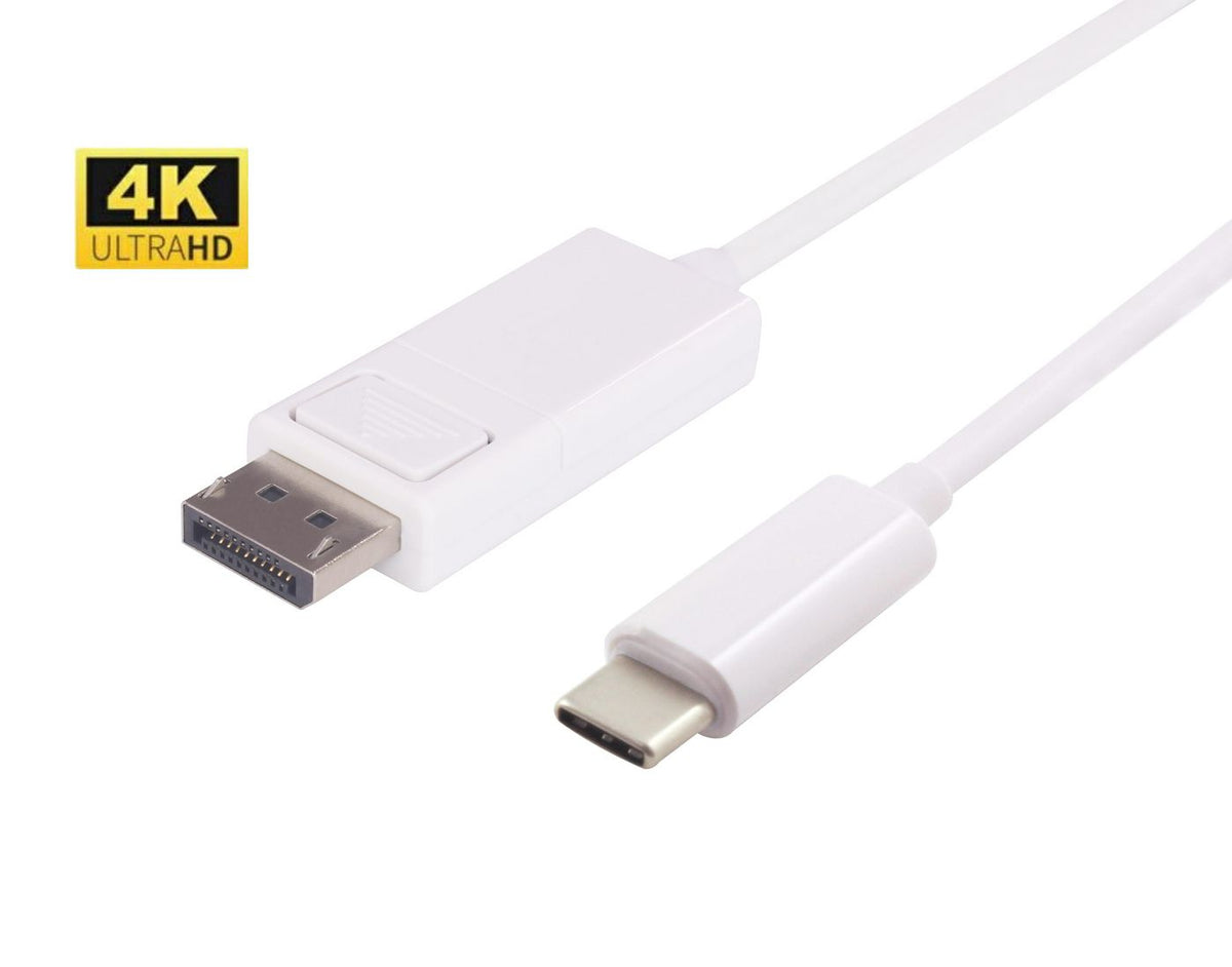 Microconnect USB3.1CDPB2W adaptador de cable de vídeo 2 m USB Tipo C DisplayPort Blanco (2)