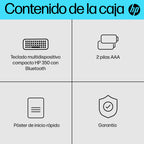 HP 350 BLK Compact Multi-Device Keyboard teclado Hogar Negro (5)