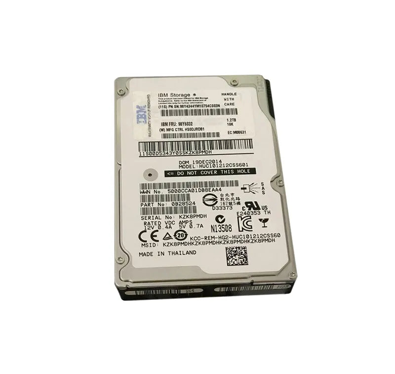 IBM HDD SAS 2.5 pulgadas 1.2TB 10k para 98Y6032-RFB – Reacondicionado