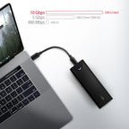 Axagon EEM2-UB2 caja para disco duro externo Caja externa para unidad de estado sólido (SSD) Negro M.2 (7)