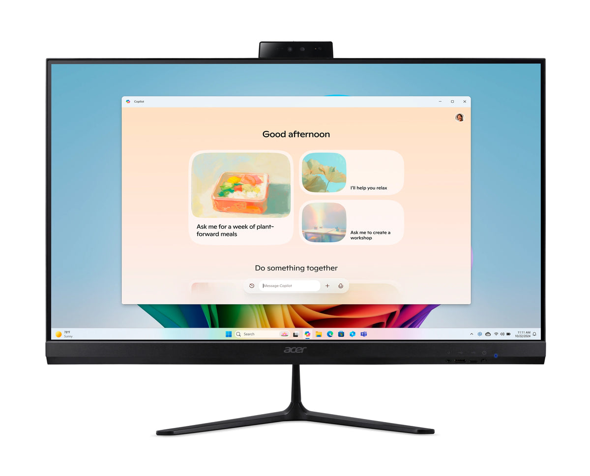 Acer Aspire C27B-GKRK Copilot+ PC AMD Ryzen™ 7 350 68,6 cm (27") 1920 x 1080 Pixeles PC todo en uno 16 GB DDR5-SDRAM 1 TB SSD Windows 11 Home Wi-Fi 6 (802.11ax) Negro