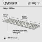 HP 970 USB+BT Programmable Wireless keyboard Home Bluetooth Silver (5)