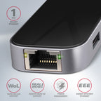 Axagon HMC-6GL base para portátil y replicador de puertos Alámbrico USB 3.2 Gen 1 (3.1 Gen 1) Type-C Negro, Gris (5)