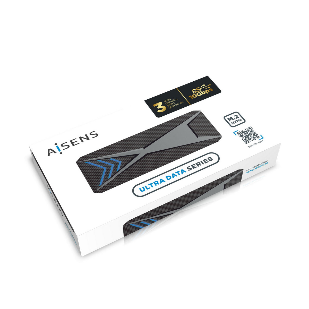 AISENS ASM2-RGB013B caja para disco duro externo Caja externa para unidad de estado sólido (SSD) Negro (7)