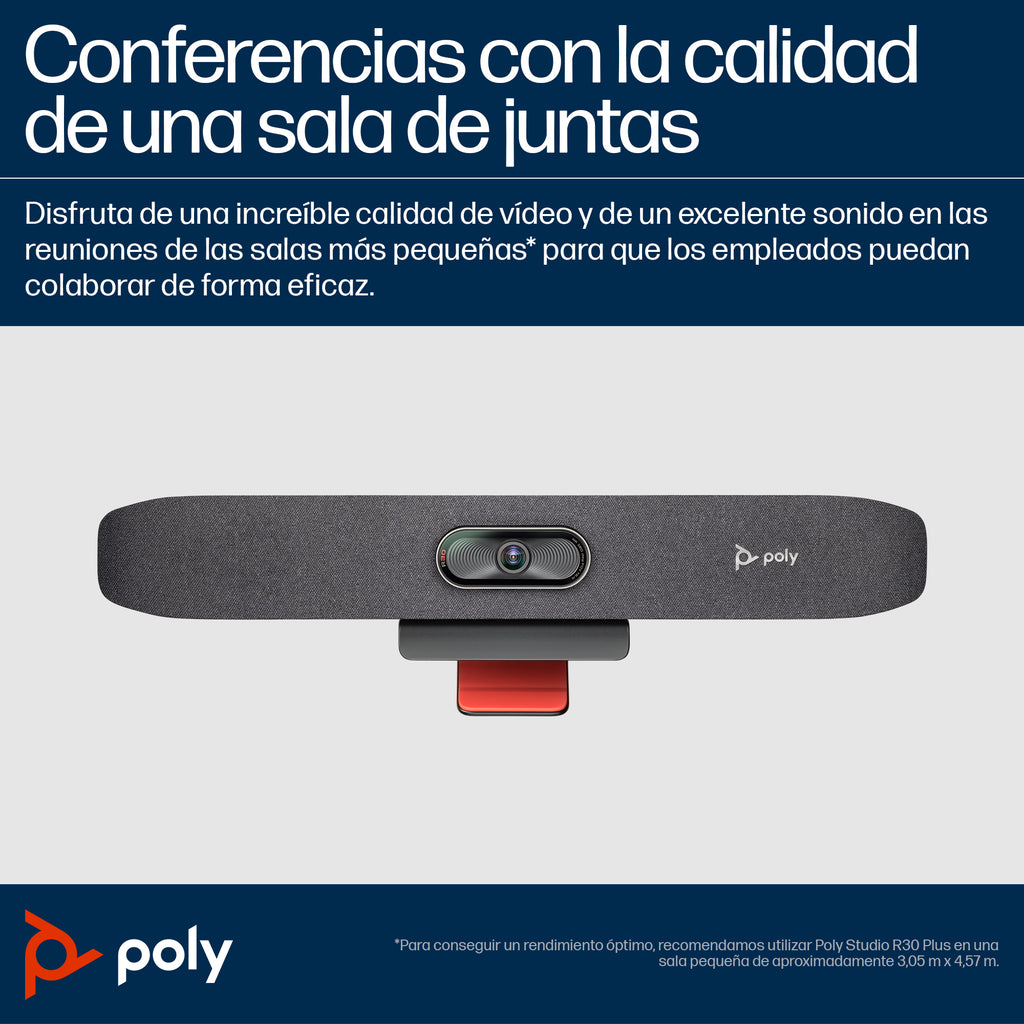 HP Poly Studio R30 USB Video Bar Gris 3840 x 2160 Pixeles (3)