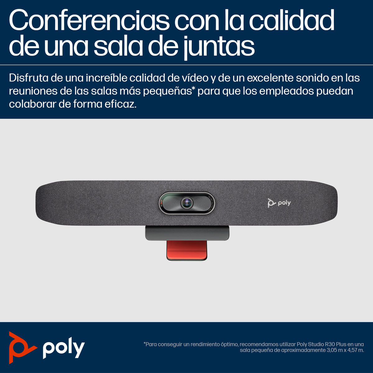 HP Poly Studio R30 USB Video Bar Gris 3840 x 2160 Pixeles (3)