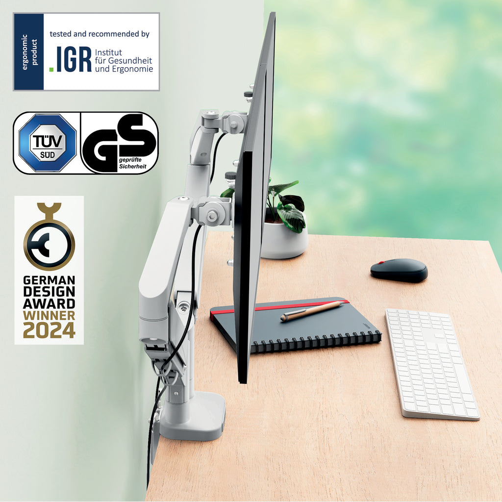 Leitz 65370085 soporte para monitor 81,3 cm (32") Escritorio Gris (2)