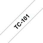 Brother TC-101 cinta para impresora de etiquetas Negro sobre transparente (2)