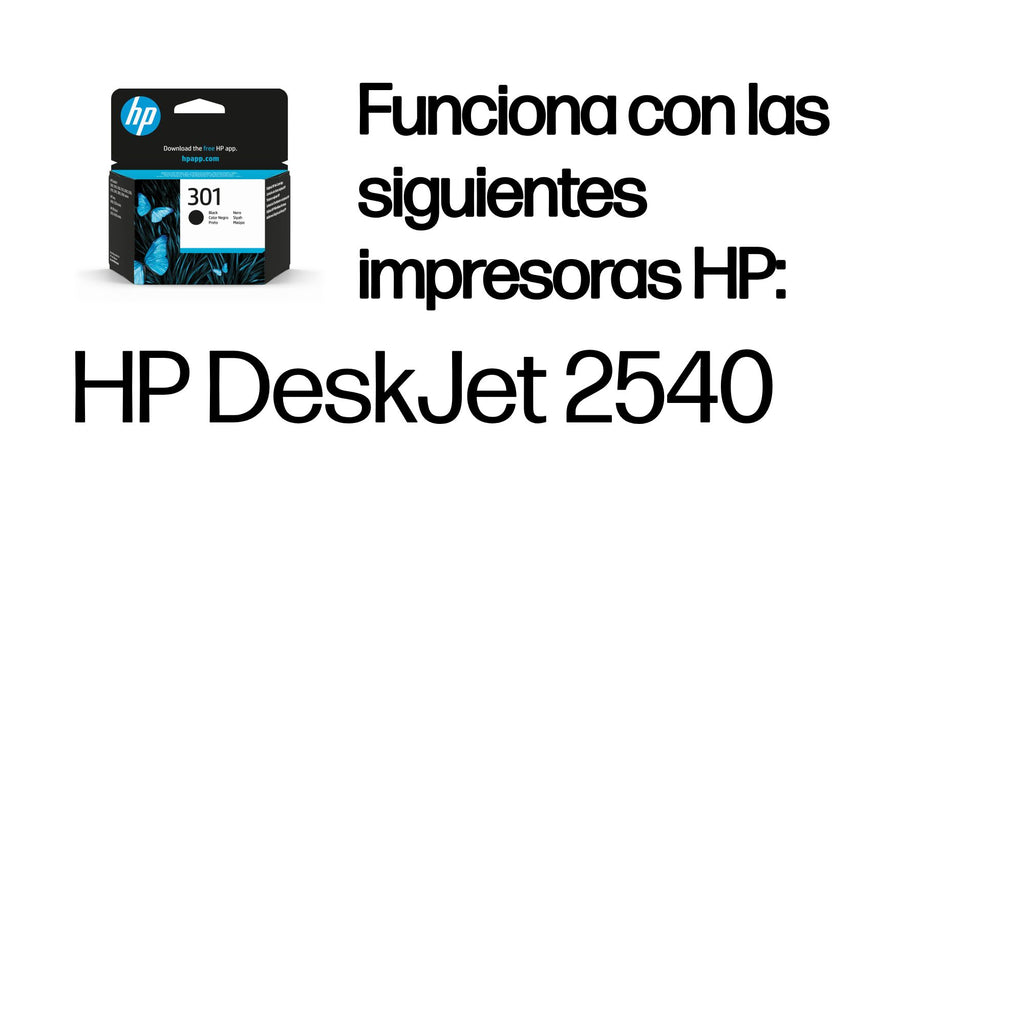HP 301 Black Original Ink Cartridge cartucho de tinta 1 pieza(s) Rendimiento estándar (3)