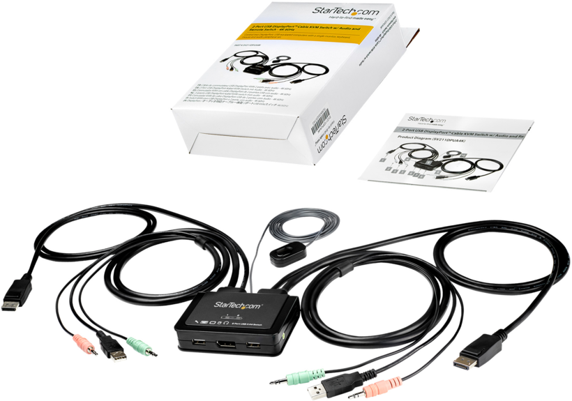 Startech - DP, con Cables de 1,2m Incorporados, Independiente del OS, con Audio (5)