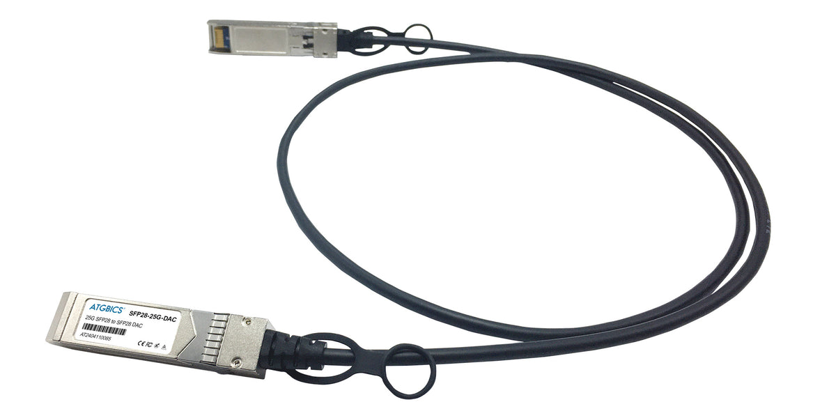 ATGBICS DAC-SFP-25G-2M-AT Cable de fibra óptica e InfiniBand SFP28 Negro