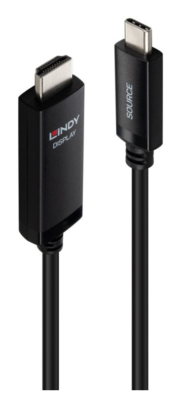 Lindy 43434 adaptador de cable de vídeo 2 m USB Tipo C HDMI Negro (5)