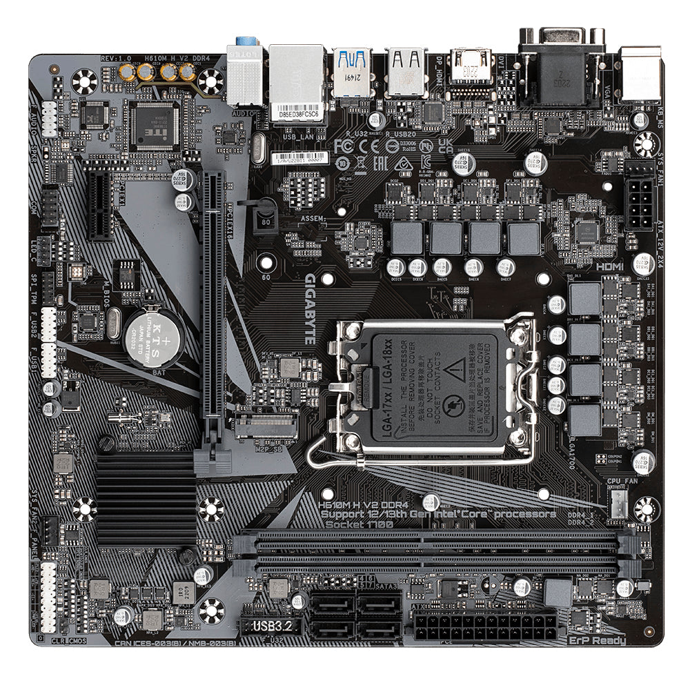 GIGABYTE H610M H V2 DDR4 placa base Intel H610 Express LGA 1700 micro ATX (6)