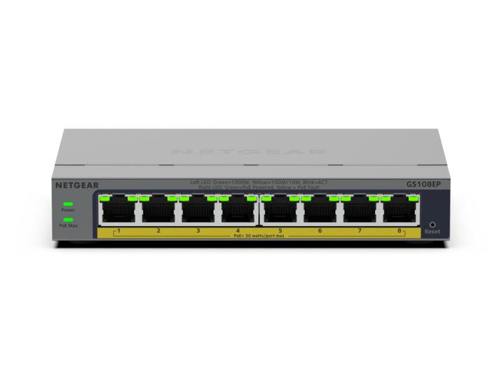 NETGEAR GS108EP Gestionado L2/L3 Gigabit Ethernet (10/100/1000) Gris (2)