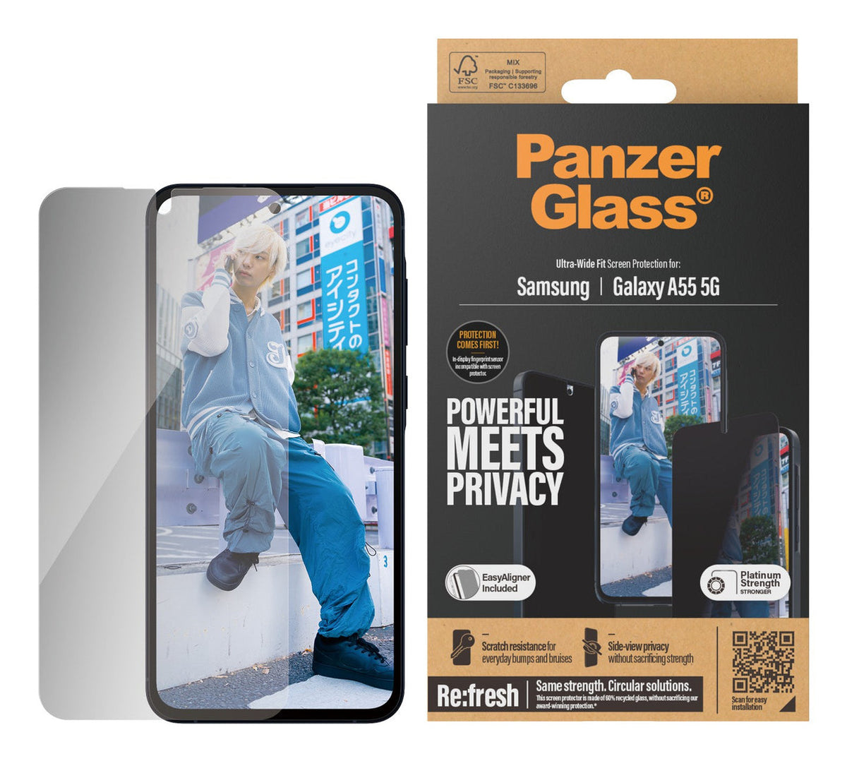 PanzerGlass P7358 protector de pantalla o trasero para teléfono móvil Protector de pantalla para privacidad Samsung 1 pieza(s) (3)