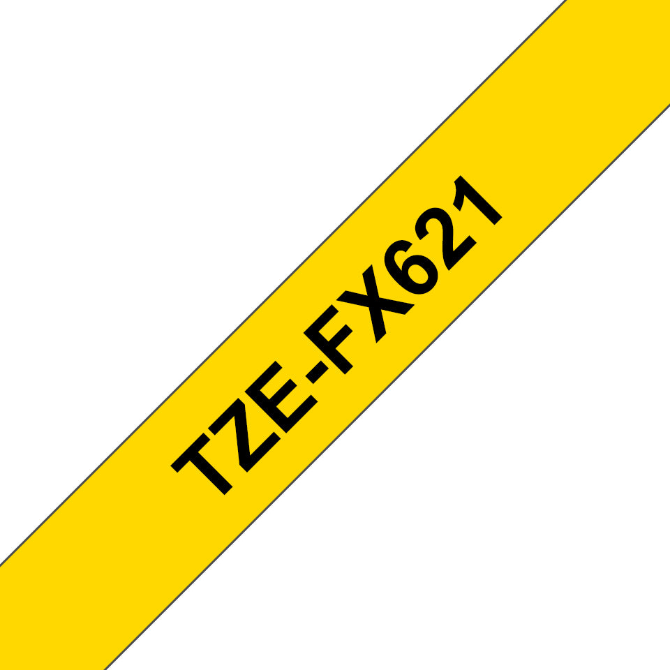 Brother TZE-FX621 cinta para impresora de etiquetas Negro sobre amarillo (2)