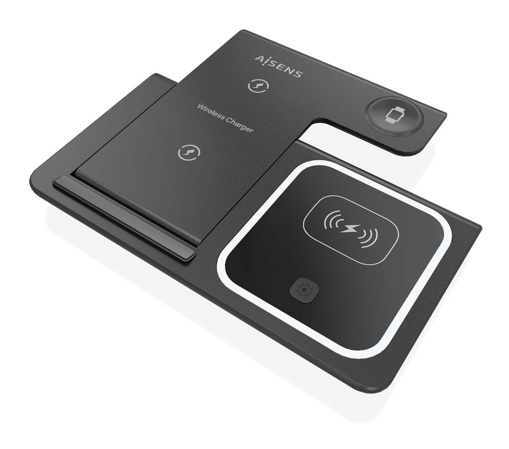 AISENS ASCH-15W3WC043-BK cargador de dispositivo móvil Auriculares, Teléfono móvil, Smartphone, Reloj inteligente Cargador inalámbrico Carga rápida Interior (4)