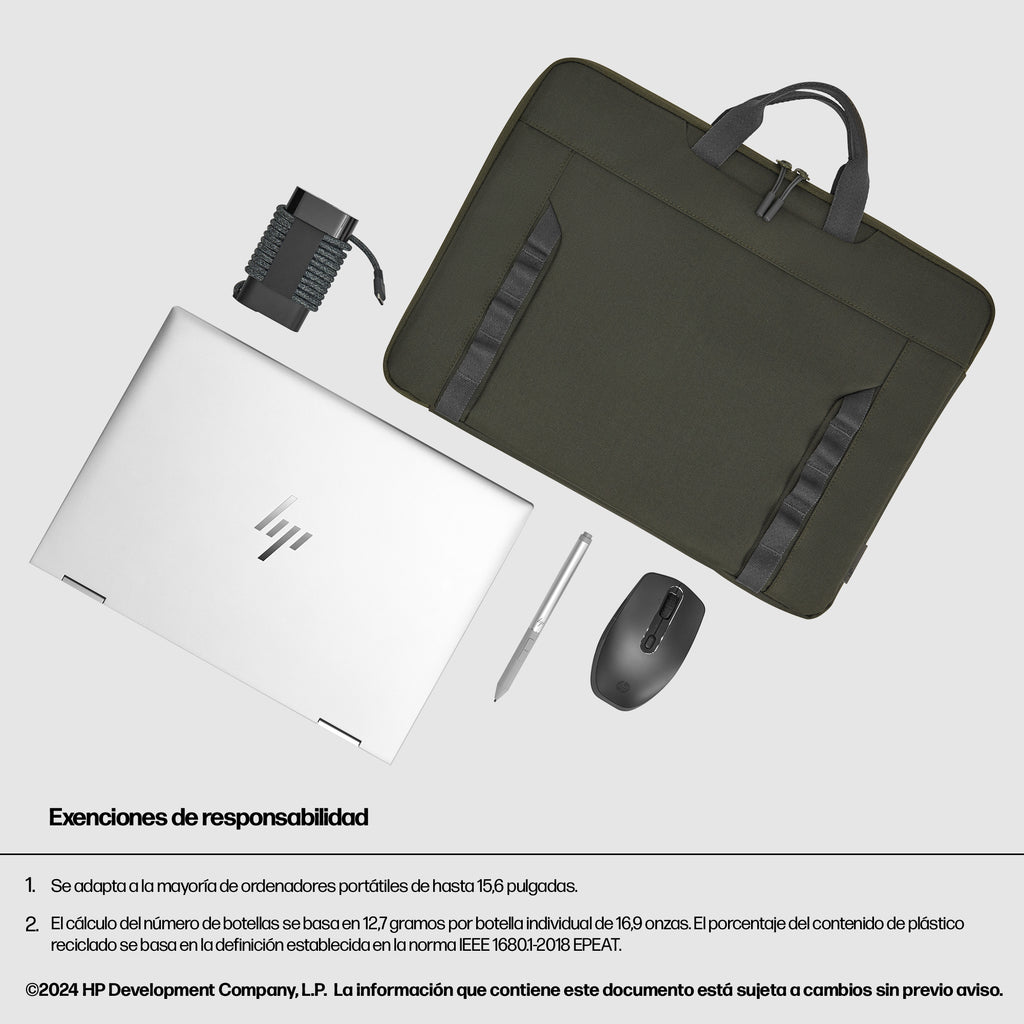 HP 15.6 Modular Laptop Sleeve 39,6 cm (15.6") Verde, Gris (7)