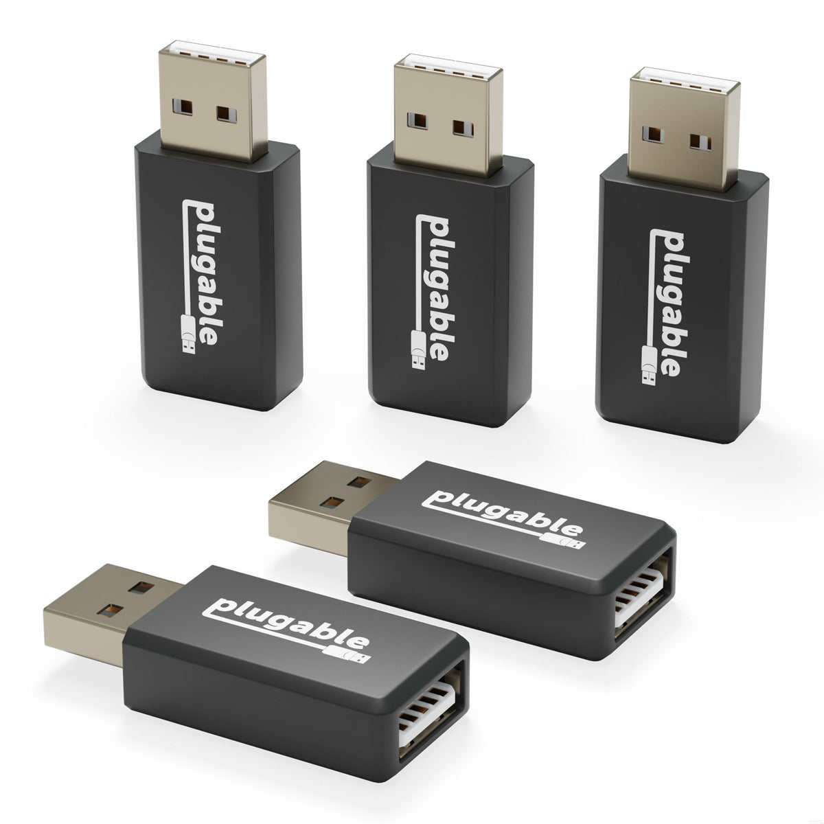 Plugable Technologies USB-MC1-5X USB cable gender changer Black