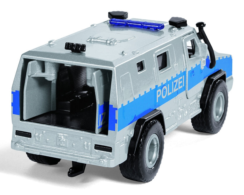 Siku Rheinmetall MAN Survivor R Modelo a escala de furgón policial Previamente