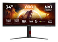 AOC G4 CU34G4CAP pantalla para PC 86,4 cm (34") 3440 x 1440 Pixeles UltraWide Quad HD LCD Negro, Rojo