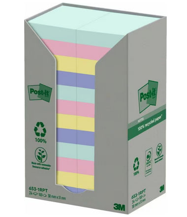 3M 7100259447 rectangular note paper Blue, Green, Pink
