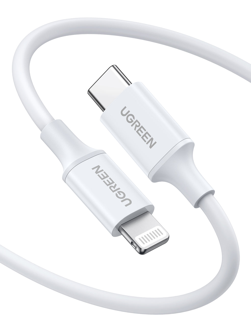 Ugreen 10493 cable de conector Lightning 1 m Blanco (2)