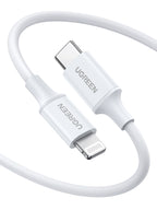 Ugreen 10493 cable de conector Lightning 1 m Blanco (2)