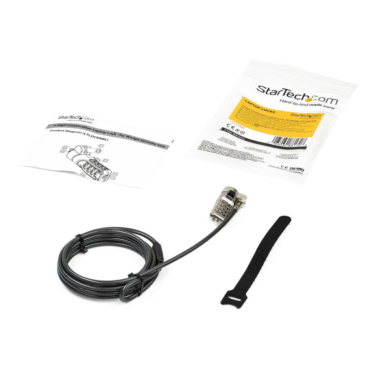 StarTech.com LTLOCKNBL cable antirrobo Negro, Plata 2,043 m