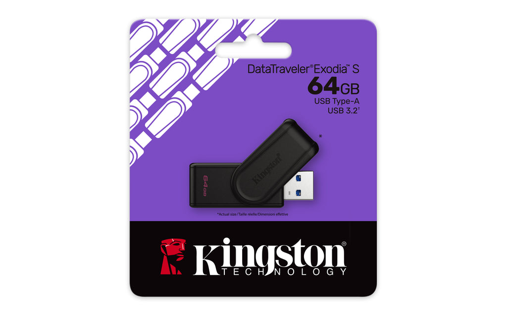 Kingston Technology DataTraveler Exodia S unidad flash USB USB tipo A 3.2 Gen 1 (3.1 Gen 1) Negro (3)
