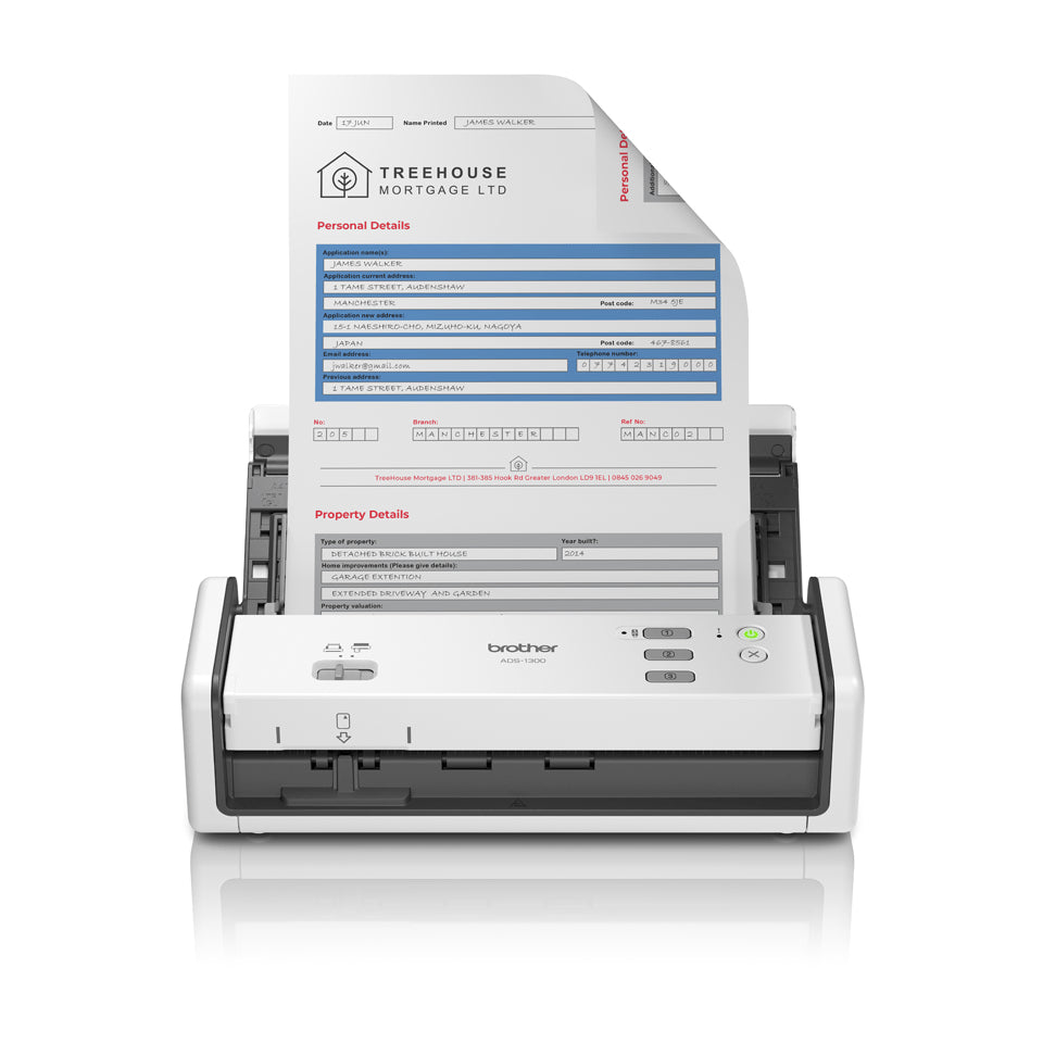 Brother ADS-1300 Escáner con alimentador automático de documentos (ADF) 1200 x 1200 DPI A4 Blanco (2)