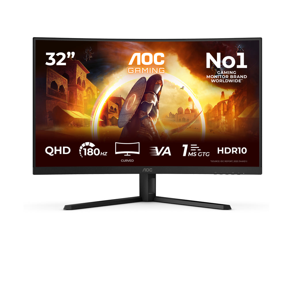 AOC G4 CQ32G4VE pantalla para PC 80 cm (31.5") 2560 x 1440 Pixeles Quad HD LCD Negro, Gris