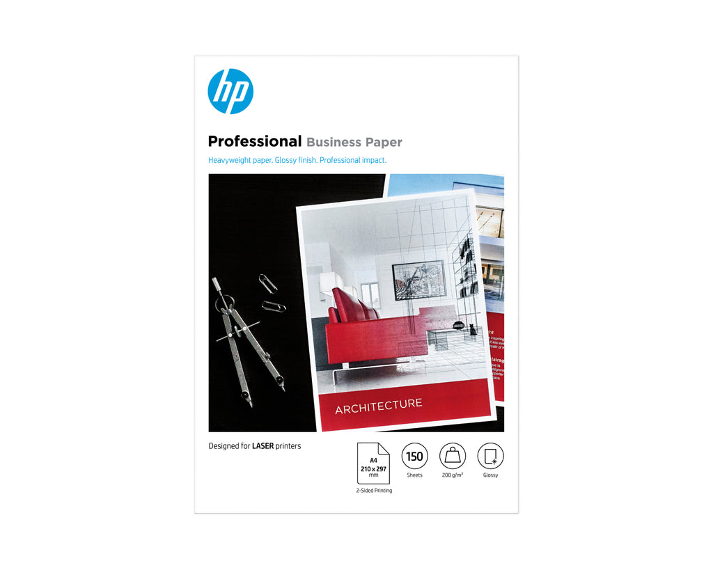 HP Professional Laser Glossy FSC Paper 200 gsm-150 sht/A4/210 x 297 mm papel para impresora de inyección de tinta A4 (210x297 mm) Brillo Blanco (2)