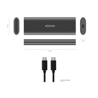 AISENS ASM2-015GR caja para disco duro externo Caja externa para unidad de estado sólido (SSD) Gris M.2 (6)