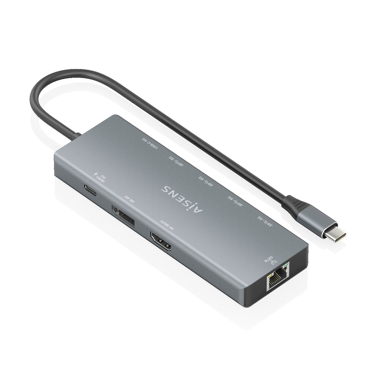 AISENS ASUC-9P051-GR base para portátil y replicador de puertos Alámbrico USB 3.2 Gen 1 (3.1 Gen 1) Type-C (3)