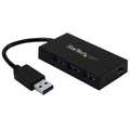 StarTech.com HB30A3A1CSFS hub de interfaz USB 3.2 Gen 1 (3.1 Gen 1) Type-A 5000 Mbit/s Negro
