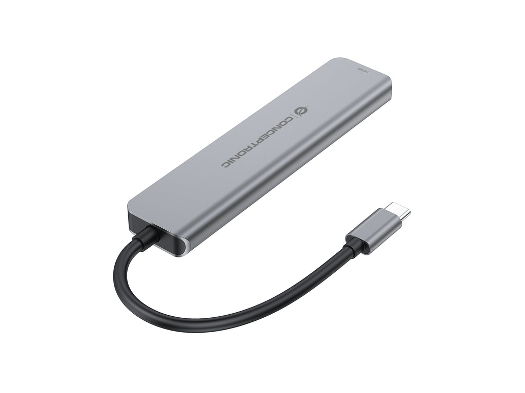 Conceptronic DONN33G base para portátil y replicador de puertos Alámbrico USB 3.2 Gen 1 (3.1 Gen 1) Type-C Plata (2)