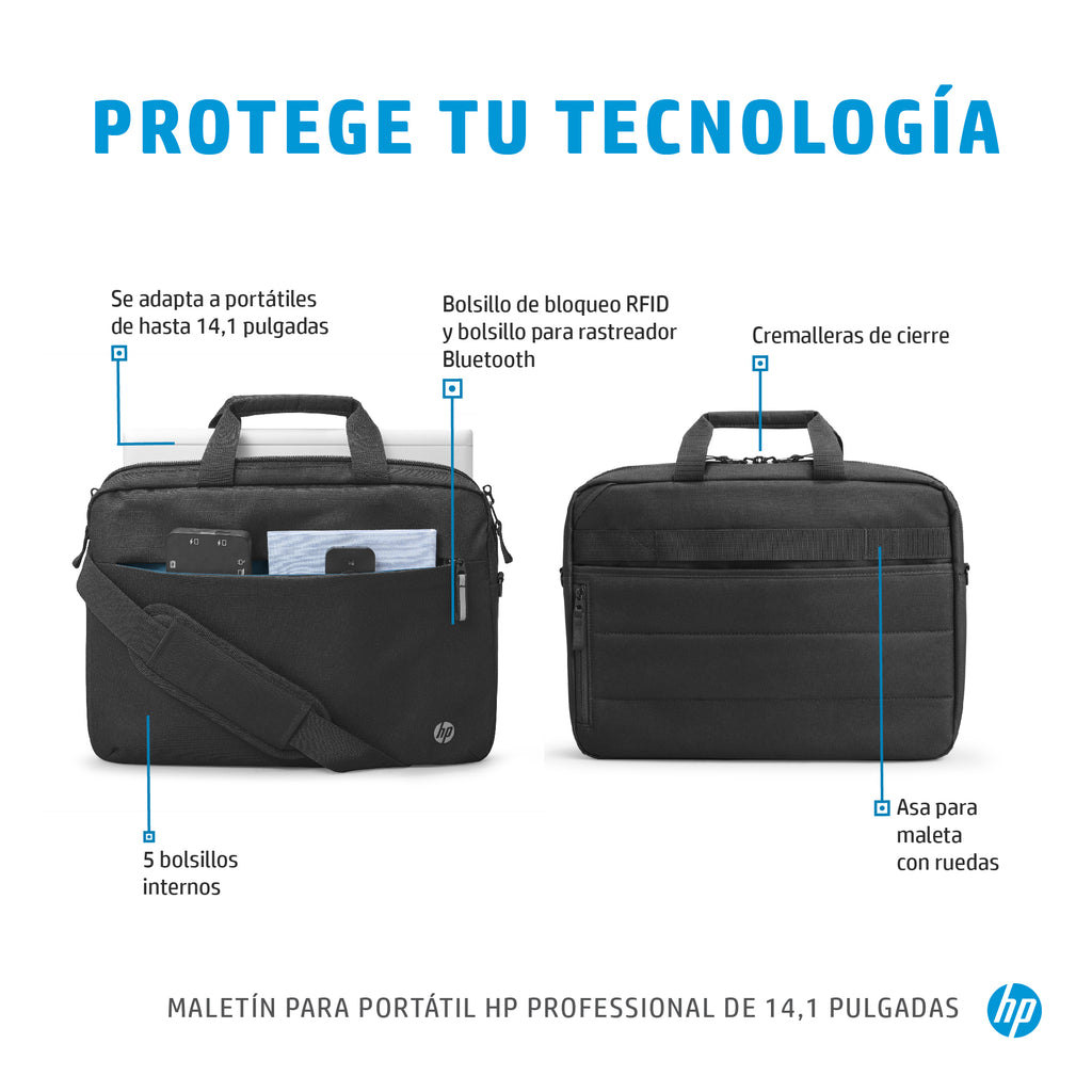 HP Professional 14.1 Laptop Bag 35,8 cm (14.1") Bandolera Negro (8)