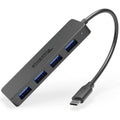Plugable Technologies USBC-HUB4A hub de interfaz USB 3.2 Gen 1 (3.1 Gen 1) Type-C 5000 Mbit/s Negro
