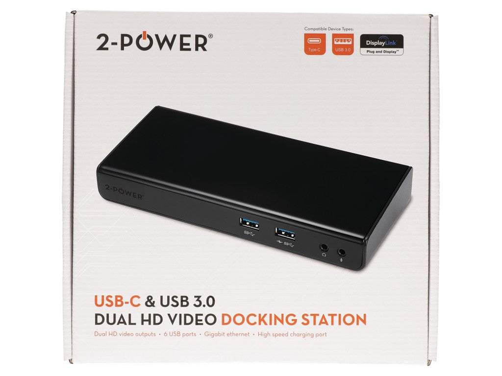 2-Power DOC0110A base para portátil y replicador de puertos Alámbrico USB 3.2 Gen 1 (3.1 Gen 1) Type-B Negro (4)